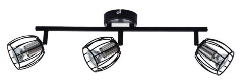 Lampa ścienna candellux zonk 93-54333 listwa led gu10 czarny matowy+satyna nikiel