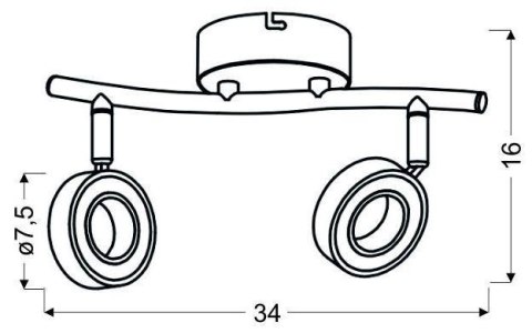 Lampa ścienna LED 2x5W VINOLA 92-65605 LISTWA CHROM 3000K