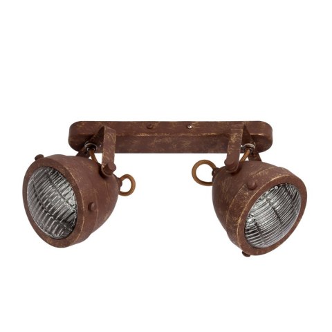 Lampa ścienna listwa 2xGU10 rdzawy FRODO 92-71071