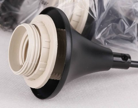 Lampa wisząca czarno-miedziana lustrzane klosze Marina