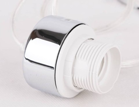 Lampa wisząca sufitowa srebrna szklany klosz E27 Libano Candellux 31-51646