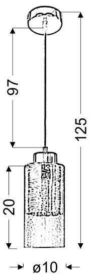 Lampa wisząca sufitowa srebrna szklany klosz E27 Libano Candellux 31-51646