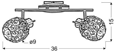 Lampa ścienna candellux horus 92-19141 listwa g9 chrom