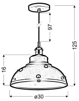 Lampa sufitowa wisząca candellux scrimi 31-57662 e27 czarny