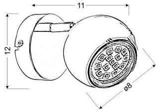 Lampa ścienna kinkiet 1X50W GU10 satyna BALT 91-60594