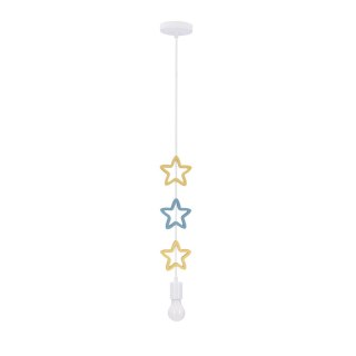 Stars lampa wisząca 20w E27 iq kids gold+blue
