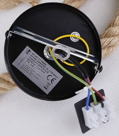 Zawiesie do lampy E27 100cm sznur brązowy 31-04888