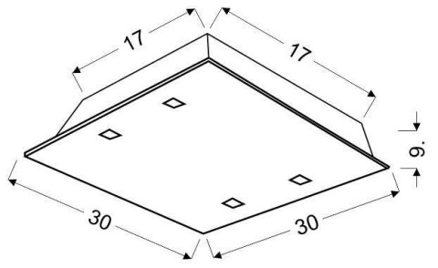 Plafon Fontana 10-61133 1xE27 Kryształki