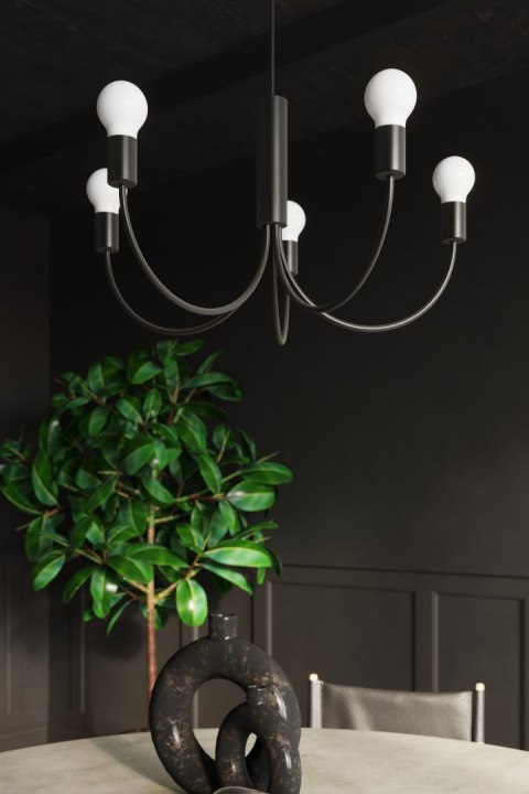 Sollux Lampa Żyrandol PICCOLO 3 czarny