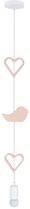 Heart bh lampa wisząca 1x20w E27 iq kids różowy
