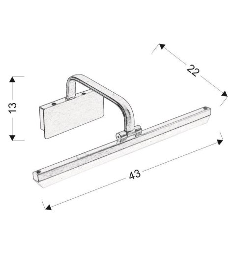 Kinkiet LED 8W patynowy regulowany nad lustro Hang Candellux 21-72894