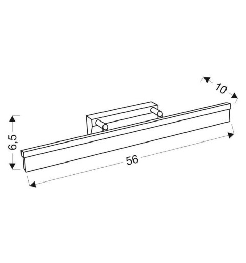 Kinkiet łazienkowy chrom LED 10W 4000K regulowany Valc Candellux 21-72870