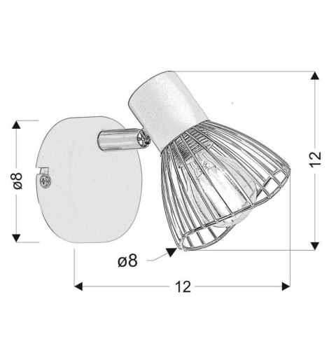 Kinkiet pojedynczy 1X40W E14 czarno-złoty lampa ścienna Fly 91-61874