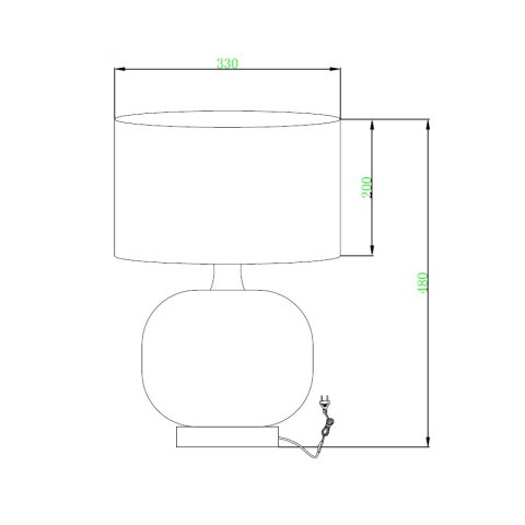 Lampa stołowa Tamiza 48 cm czarna 1xE27 Light Prestige