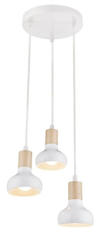 Lampa sufitowa wisząca biała na talerzu 3x40W Puerto Candellux 33-62635