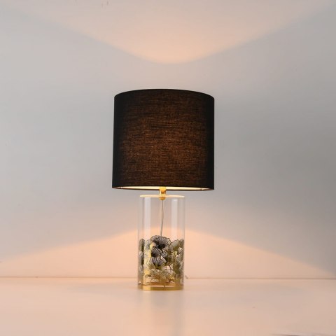 Light Prestige Lampa stołowa Sunflower czarno - transparentna 1xE27