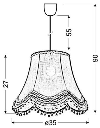 Lampa sufitowa wisząca candellux arlekin 31-94509 e27 różowy