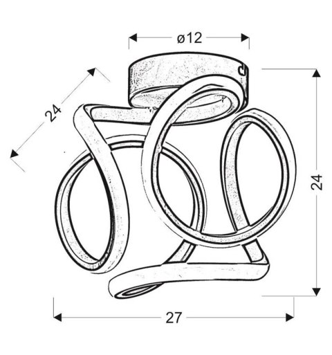 Lampa sufitowa LED 11W APETI DOUGLAS BRĄZOWY 4000K