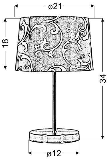Lampka stołowa różowa/chrom Arosa 41-55866