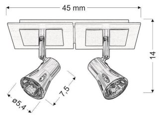 LAMPA SUFITOWA SPOT 2x 92-81684