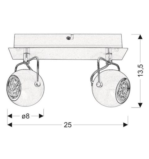Lampa sufitowa Candellux 92-25050-Z Tony listwa 2X3W led GU10 biały