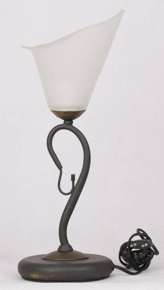 Lampka stołowa brązowa/biała Listek 41-35540