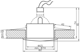 Oprawa Stropowa Candellux 2291149 Sh-07 Ip65 Mr16