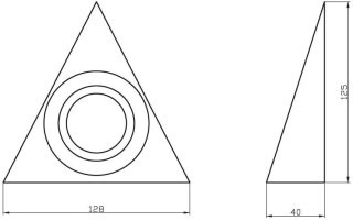 Oprawa meblowa G4 12,5cm 2209040 złota