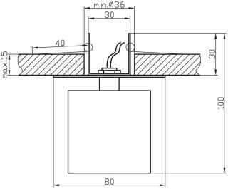 Oprawa stropowa kryształ żółty podstawa chrom G4 20W SK-19 Candellux 2279964