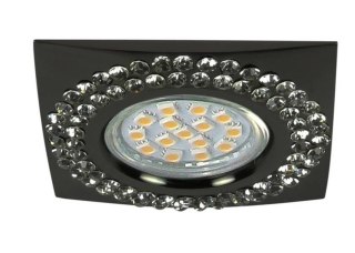 Oprawa stropowa kwadrat czarna kryształki SOC-04 2251073