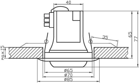 Oprawa stropowa ruchoma satyna nikiel stalowa R39 E14 OZR-04 Candellux 2276529