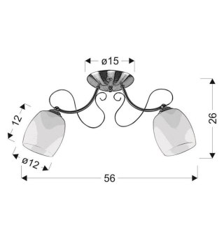 Amba Lampa Sufitowa 2X40W E27 Biał
