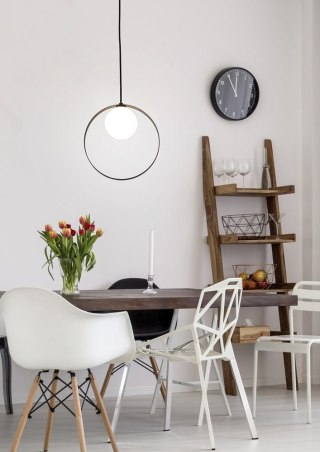 Lampa wisząca czrna okrągła Tula