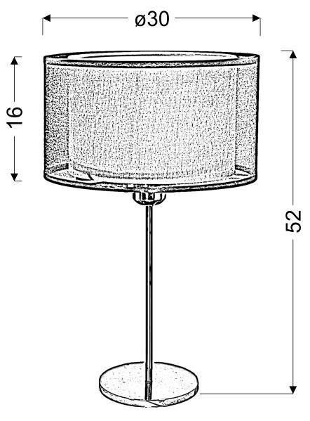 Lampka biurkowa gabinetowa chrom 3 Piano 41-14252
