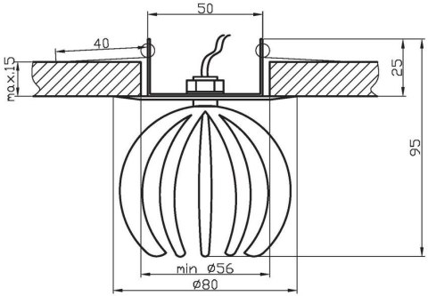 Oprawa stropowa biało-niebieska G4 20W SK-14 2264503