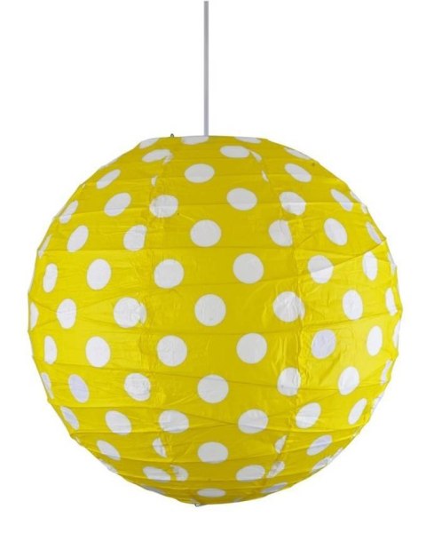 Abażur papierowy żółty w kropki kula 40cm Kokon Candellux 70-76178