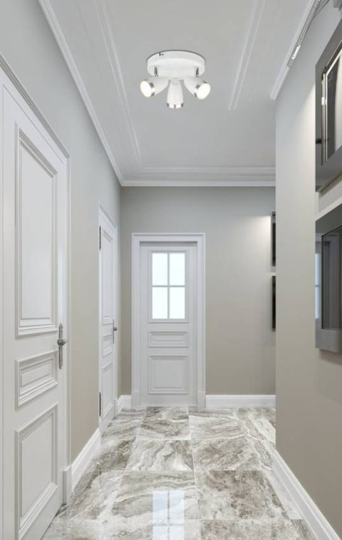 Lampa sufitowa ścienna biała plafon LED 3x40W Blanca 98-44020