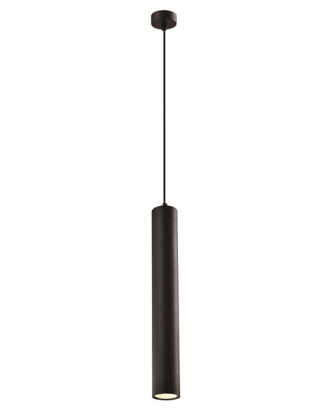 Tubo lampa wisząca czarny 1x25w gu10 klosz 40cm czarny