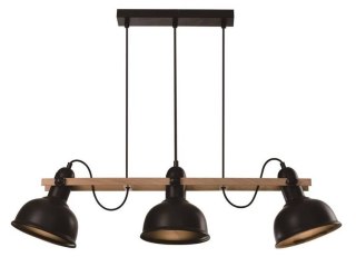 Lampa wisząca regulowana czarna loft Reno