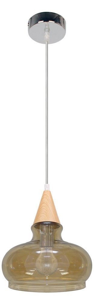 Lampa wisząca szklana dymiony klosz 60W E27 Enriks 1 Candellux 31-77783
