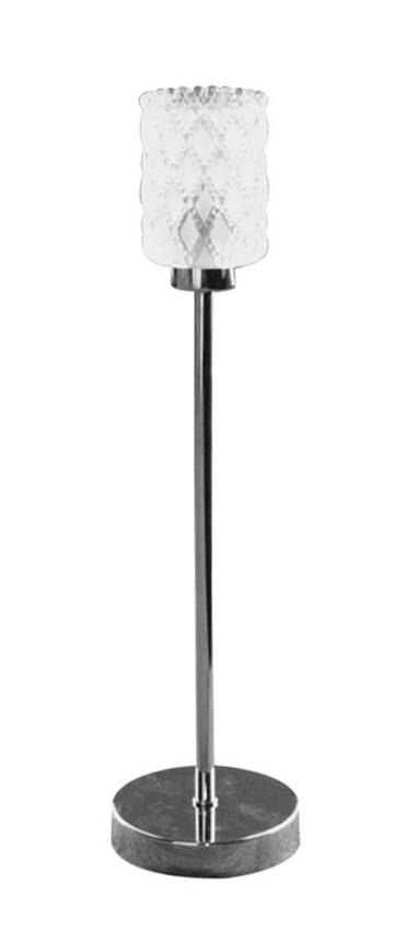 Lampka stołowa chrom stal/szkło Berta 41-35045
