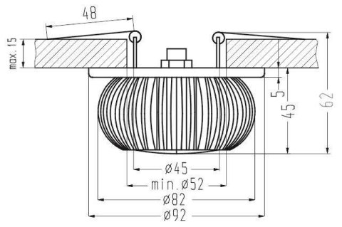 Oprawa stropowa aluminiowa biały LED 3W 230V SA-09 Candellux 2255125