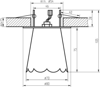 OPRAWA STROPOWA DEKORACYJNA SK-72 CH/TR G9 CHROM 1X40W G9 KRYSZTAŁ TRANSPARENT