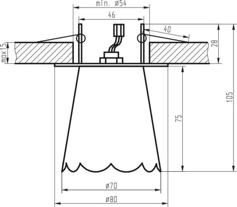 OPRAWA STROPOWA DEKORACYJNA SK-72 CH/TR G9 CHROM 1X40W G9 KRYSZTAŁ TRANSPARENT