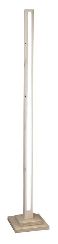 Alset lampa podłogowa drewno buk + srebrny 1x18w led 4000