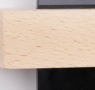 April lampa kinkiet drewniany 1x6 led czarny+biały