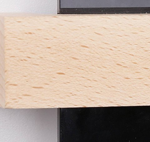 April lampa kinkiet drewniany 1x6 led czarny+biały