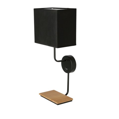 Keto kinkiet czarny 1x40w e14 Abażur z włącznikiem