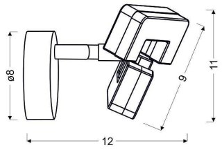 Kinkiet chrom LED lampa ścienna Mort 91-67487