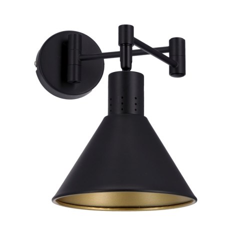 LAMPA ŚCIENNA LOFT KINKIET REGULOWANY DO SALONU SYPIALNI CZARNY Copenhagen
